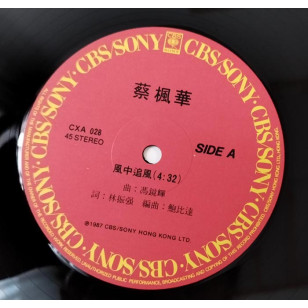 蔡楓華 風中追風 1987 Hong Kong Promo 12" Single EP Vinyl LP 45轉單曲 電台白版碟香港版黑膠唱片 Kenneth Choi *READY TO SHIP from Hong Kong***
